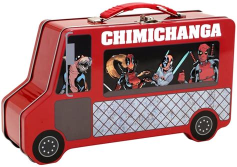 metal lunch box deadpool|Deadpool Chimichanga Truck Metal Lunch Box.